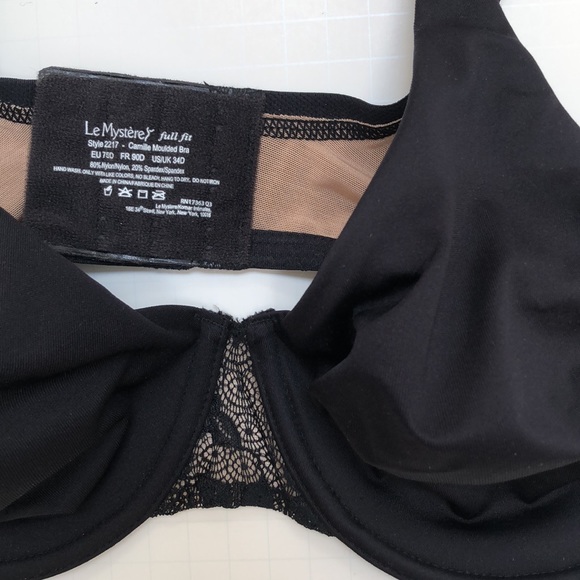 Le Mystere - Black lacy bra 34D - New With Tags - Picture 7 of 16